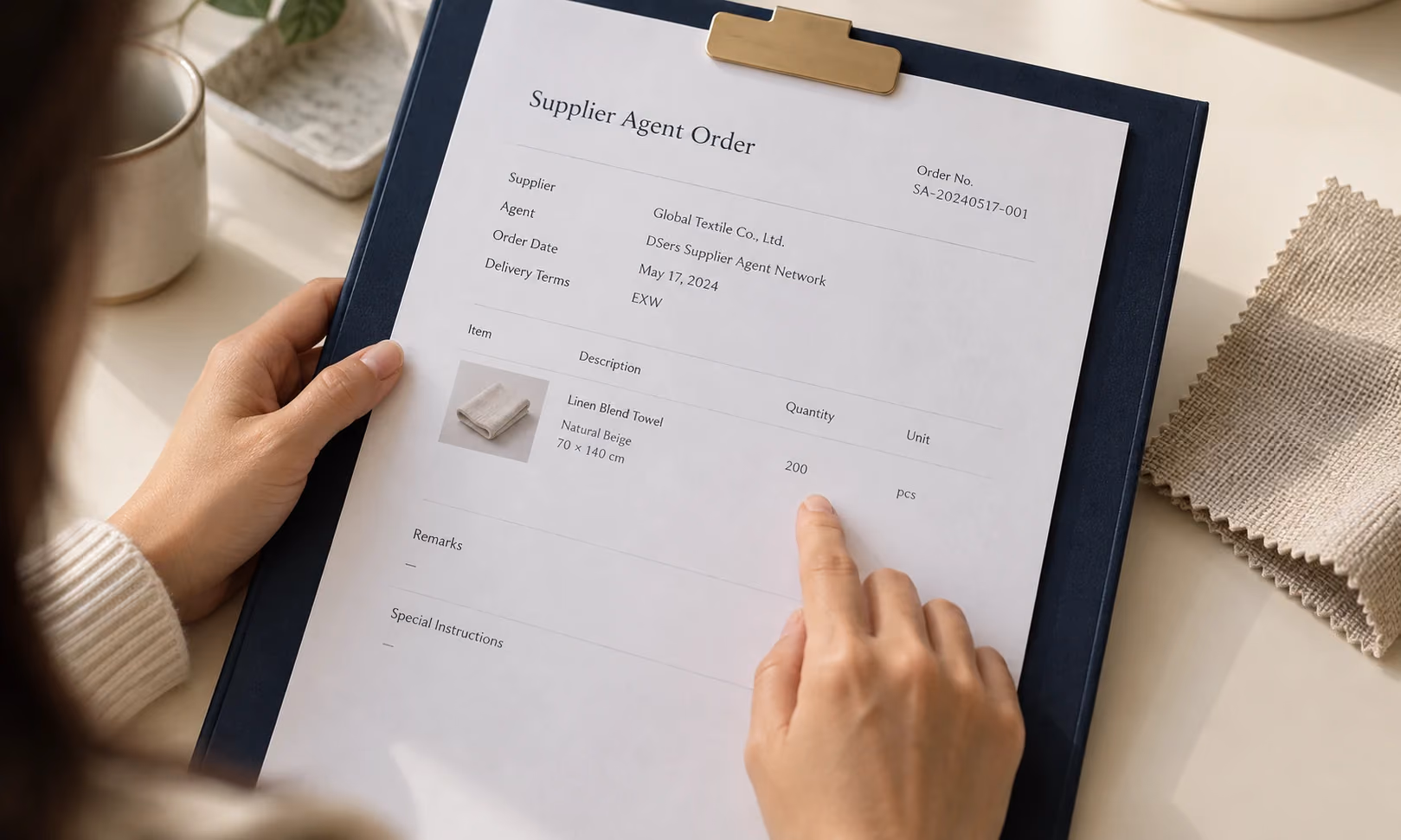 Merchant reviews an existing Agent Network order before payment